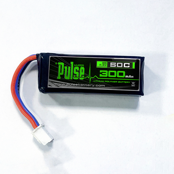 Pulse 300mAh 7.4V 2S LiPo Battery 50C - JST-XH