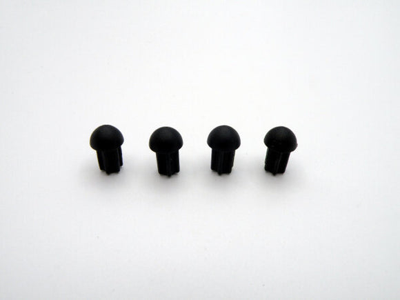 MA127-54A 8mm Skid Ends Black - Pack of 4